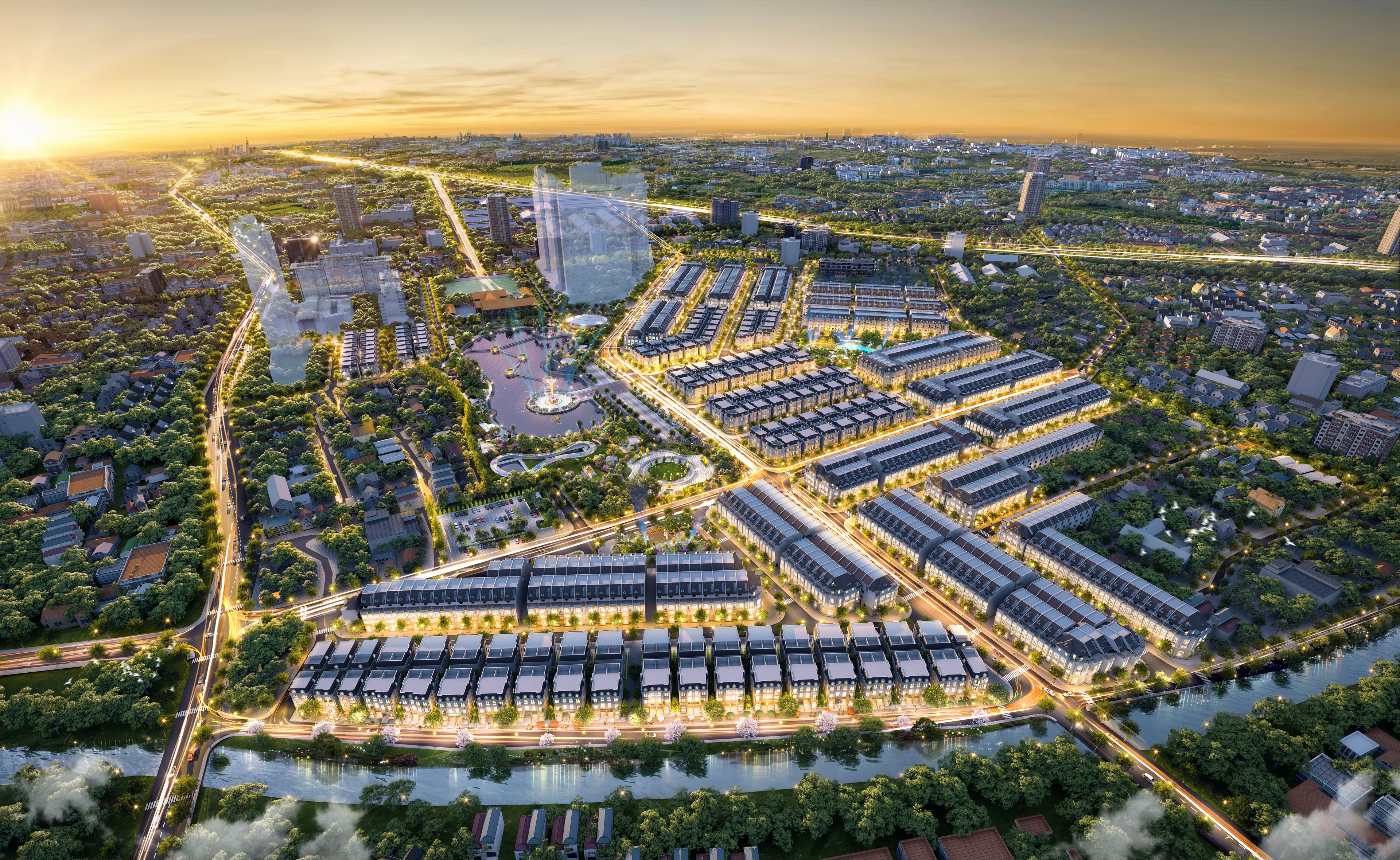 Phối cảnh dự án Economy City Văn Lâm